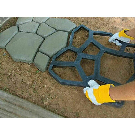 Atkārtoti Izmantojama Betona Bruģa Veidne, Celiņu Šablons, 50x48x4.3 cm