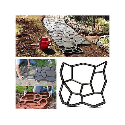 Atkārtoti Izmantojama Betona Bruģa Veidne, Celiņu Šablons, 50x48x4.3 cm