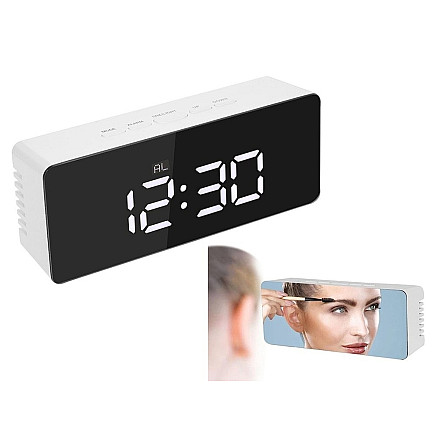 Led alarm clock led timer led mirror alarm date 4in1