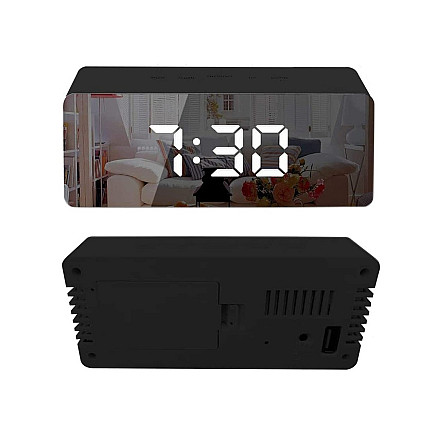 Led alarm clock led timer led mirror alarm date 4in1