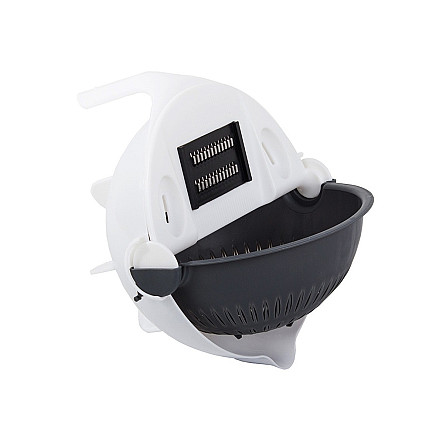 Dārzeņu un augļu griezējs–rīve ar caurduri un mizotāju