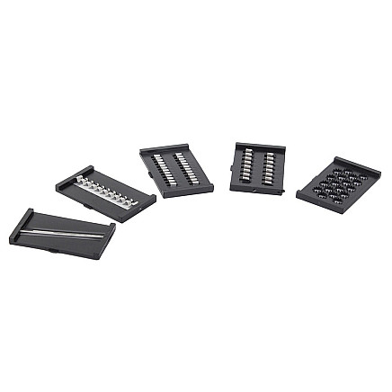 Dārzeņu un augļu griezējs–rīve ar caurduri un mizotāju