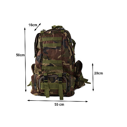 Tactical survival military backpack 48.5l