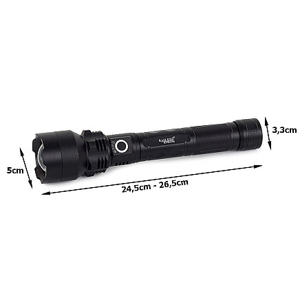 Bailong tactical strong led torch xhp50 zoom usb