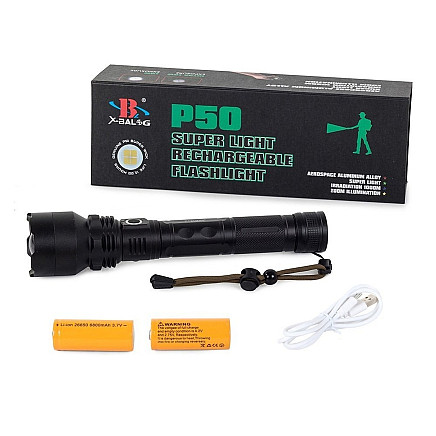 Bailong tactical strong led torch xhp50 zoom usb