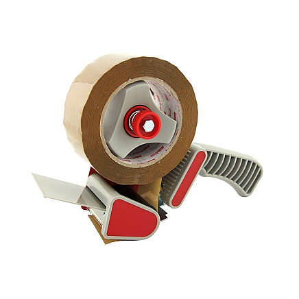 Tape dispenser tape sealer handle