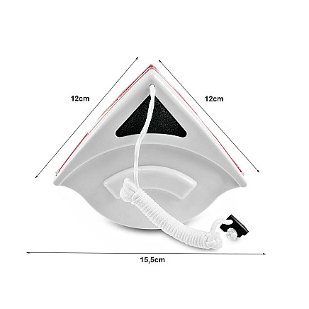Double-sided window washer with magnetic wiper