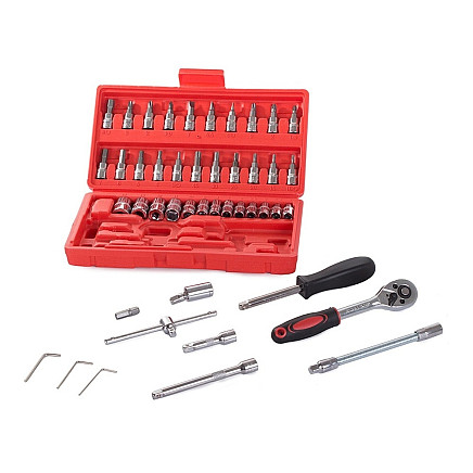Tool set socket spanners torx allen spanners