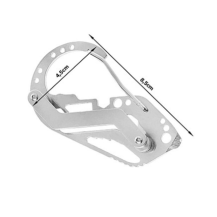 Key ring carabiner survival multitool