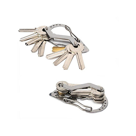 Key ring carabiner survival multitool