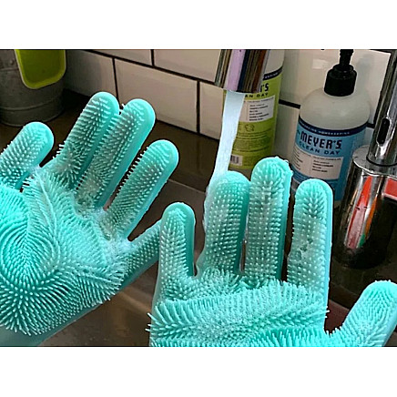 Dishwashing gloves silicone kitchen scrubber