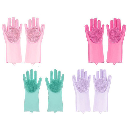 Dishwashing gloves silicone kitchen scrubber