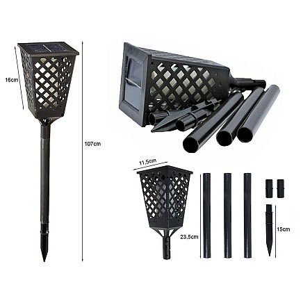 Solar garden lamp torch lantern sensor