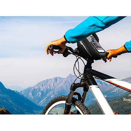 Waterproof bicycle pannier for phone bag holder