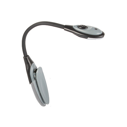 Led clip-on book reading light flexible