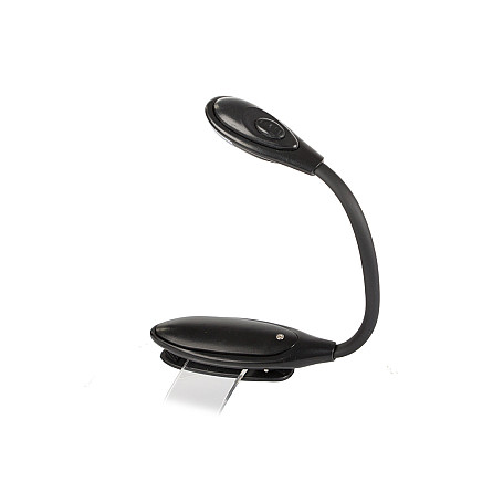 Led clip-on book reading light flexible