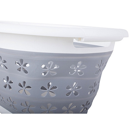Laundry basket folding silicone bowl