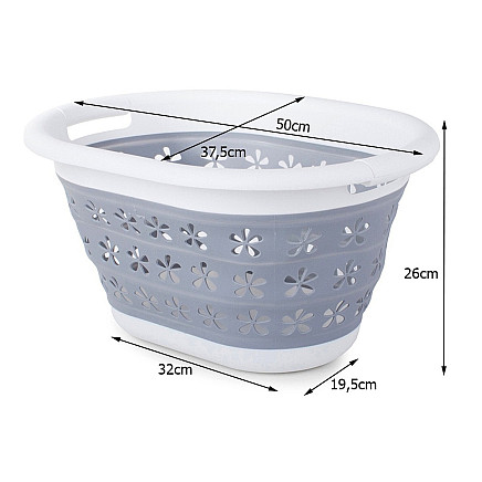 Laundry basket folding silicone bowl