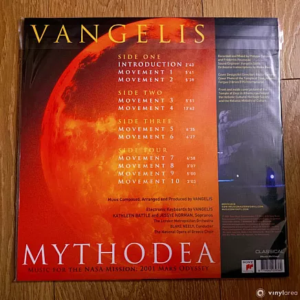 Vangelis - Mythodea (Music For The NASA Mission: 2001 Mars Odyssey) (2025), Vinyl, Electronic, Classical