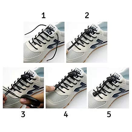 Elastīgas kurpju auklas bez vajadzības sasiet, ideāli bērnu apaviem