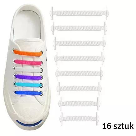 16 gab. Silikona Kurpju Auklas bez Sasiešanas - Drošas, Elastīgas un Ērti Pielāgojamas Īpaši Bērnu Apaviem - Balta Krāsa