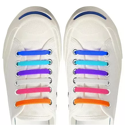 16 gab. Silikona Kurpju Auklas bez Sasiešanas - Drošas, Elastīgas un Ērti Pielāgojamas Īpaši Bērnu Apaviem - Balta Krāsa