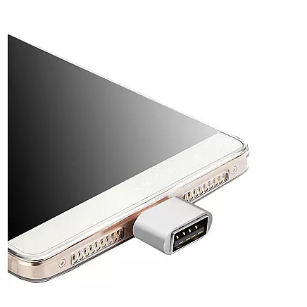 USB OTG adapteris microUSB baltā krāsā