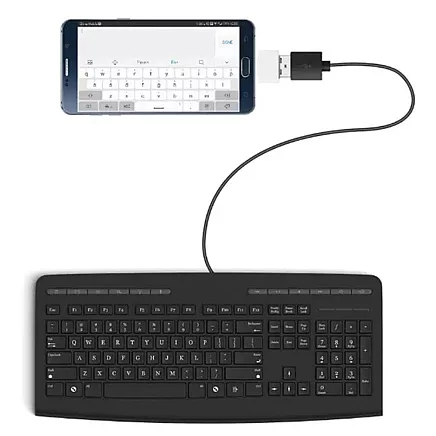 USB OTG adapteris microUSB baltā krāsā