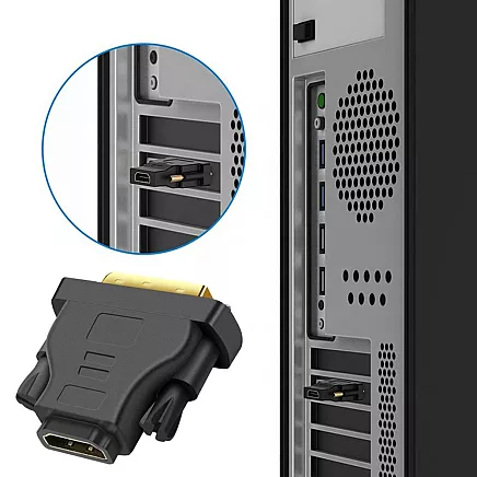 HDMI uz DVI adapteris (vīriešu-sieviešu)