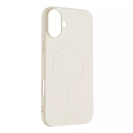 Šķidrs silikona futrālis MagSafe priekš iPhone 16 Pro Max - bēšs