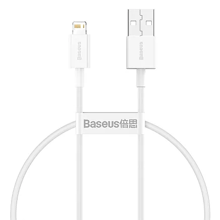 Baseus Superior sērijas USB kabelis uz Lightning, 2,4 A, 0,25 m (balts)