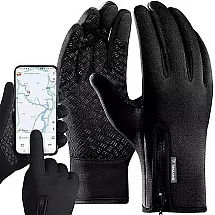 Ūdensizturīgi skārienjutīgie cimdi Trizand 19903, melni