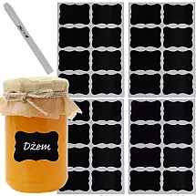 Pašlīmējošās etiķešu uzlīmes, 24 gab., ar marķieri, 5×3.5 cm