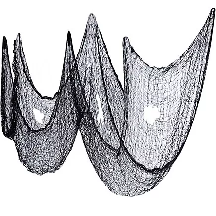 Очень большое прочное нейлоновое украшение паутины на Хэллоуин - реалистичный страшный аксессуар для вечеринки