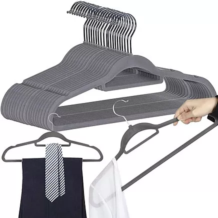 Clothes hanger 20pcs - gray Ruhhy 22535