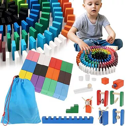 Wooden dominoes 360 pcs Kruzzel 22914