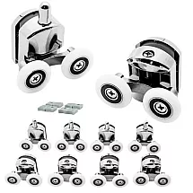 Dušas kabīnes durvju rullīšu komplekts, 8 gab., Ruhhy 22900