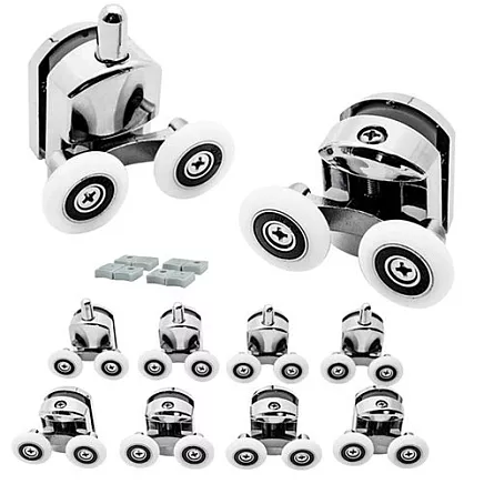 Dušas kabīnes durvju rullīšu komplekts, 8 gab., Ruhhy 22900