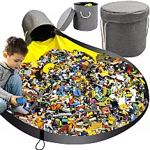 Kruzzel grozs rotaļlietām un mantām ar iebūvētu paklāju 135 cm, pelēks l Basket for...