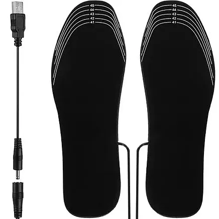 Apsildāmas Sildošās Apavu Zolītes, Kāju Sildītājs ar USB, Izmērs 41-46, 2 gab.