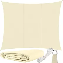 Gardlov 23144 Dārza Ūdensizturīgs Saulessargs Markīze Bura Nojume Tents 3x4m, Bēšs