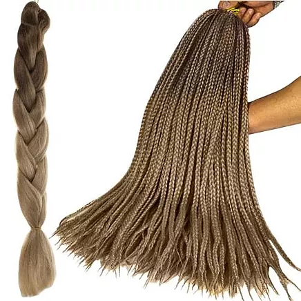 Kanekalons Sintētiskās Ombre Afro Bizes Frizūrām 60cm, Krēms