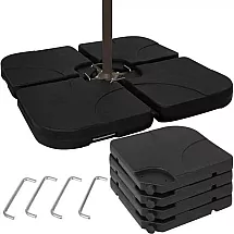 Pamatne dārza lietussargam (saulessarga) 60L, 4gab. melna