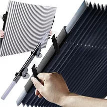 Auto logu saules aizsargs "Harmonika" - samazina siltuma uzkrāšanos un aizsargā interjeru