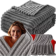Pelēks Premium Mikrošķiedras Pleds (160x200 cm)