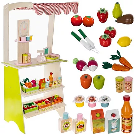 Wooden stall with accessories Kruzzel 24888