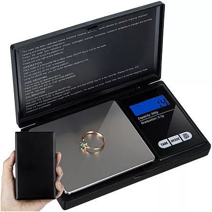 Карманные весы 500 x 0,1 г с клапаном 23573