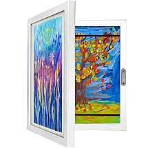 Kruzzel atverams bērnu zīmējumu rāmis A4 darbiem 25418, balts