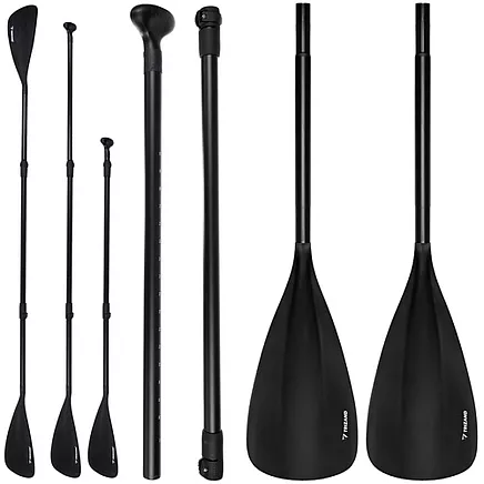 Regulējams 4 daļu airis 229 cm 2in1 Trizand, melns