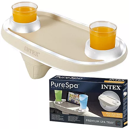LED dzērienu plaukts SPA baseinam Intex 28520, bēšs